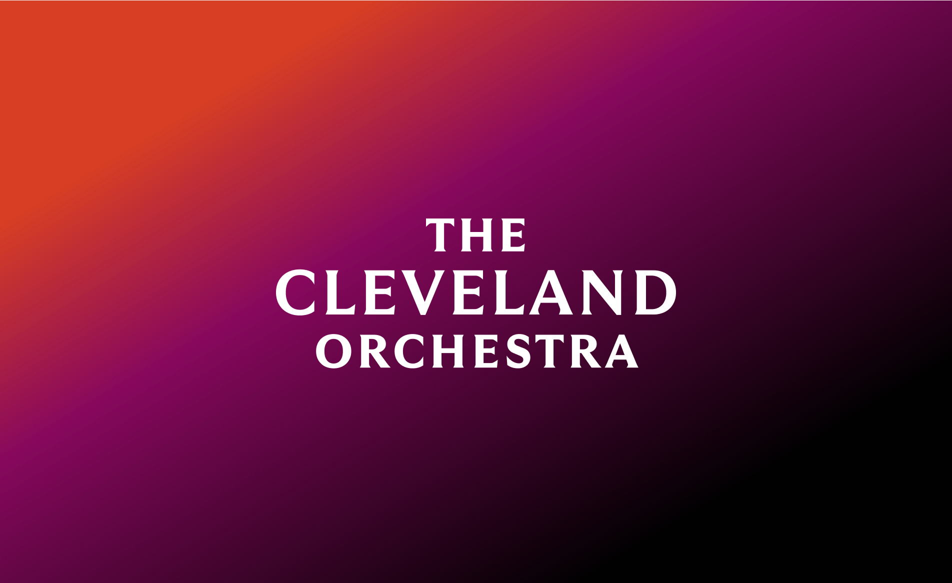 The Cleveland Orchestra logo on a gradient background